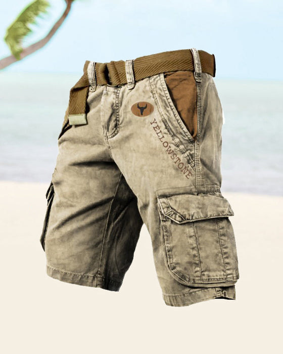 Men's multi-pocket tactical shorts