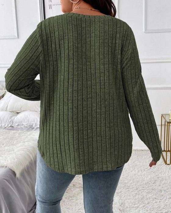 Solid color Blouses with long sleeve