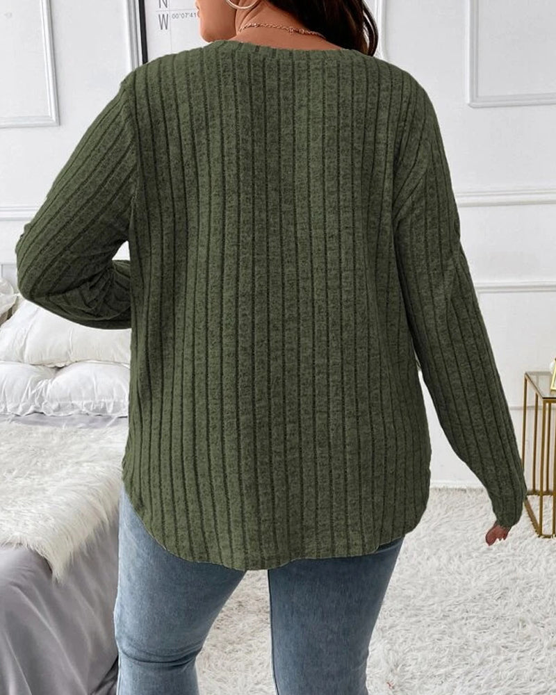 Solid color Blouses with long sleeve