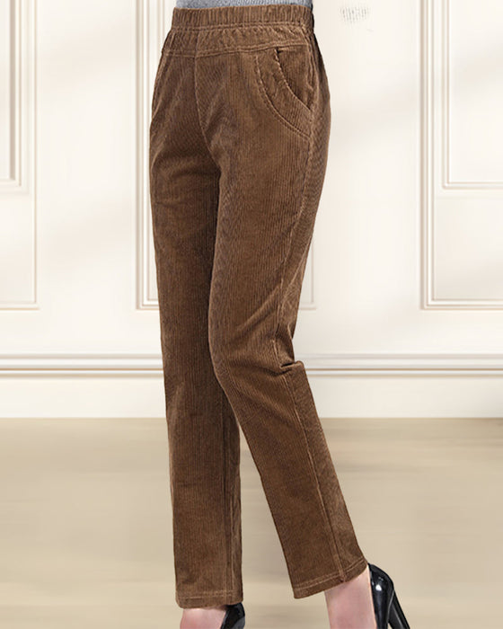 Solid color casual pocket pants