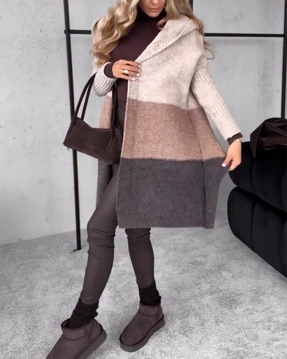 Autumn And Winter Casual Hooded Warm Cardigan