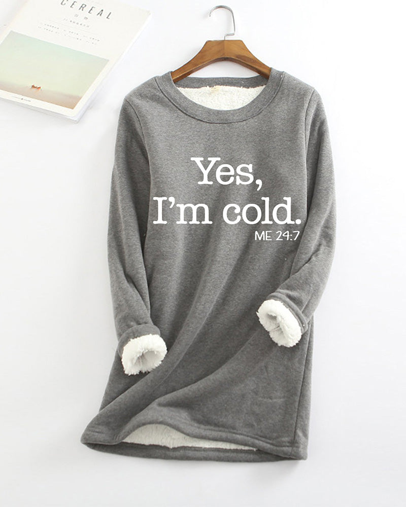 English Printed Pullover Sweatshirt