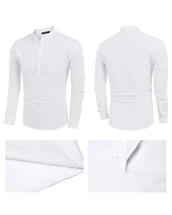 Men's shirt in cotton and linen