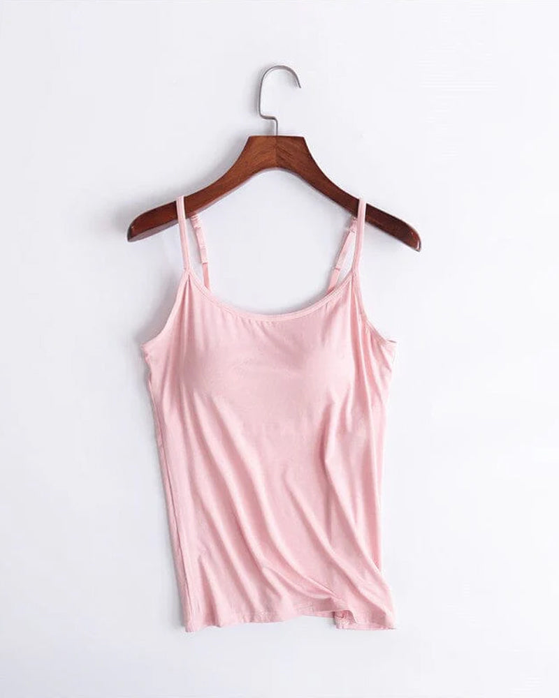 Tank with built-in bra