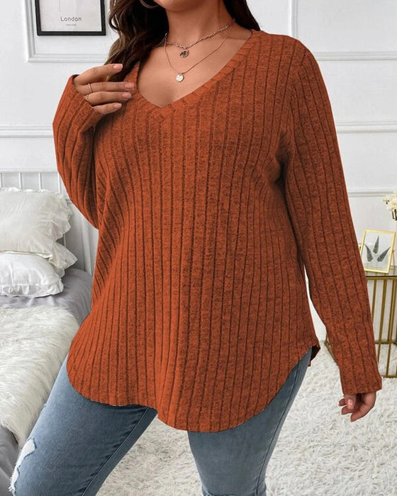 Solid color Blouses with long sleeve