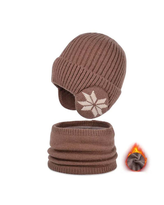 Winter beanie hat scarf sets warm knit hat