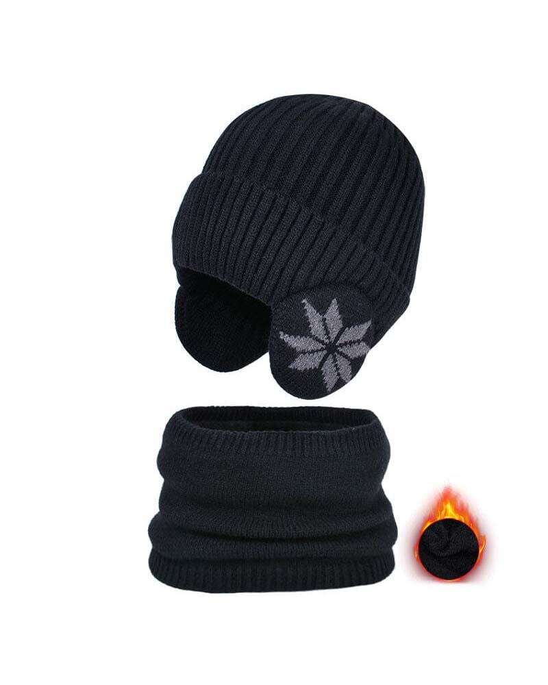 Winter beanie hat scarf sets warm knit hat