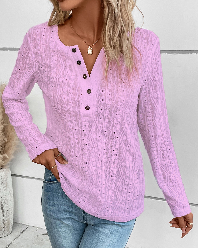 Solid color cutout top