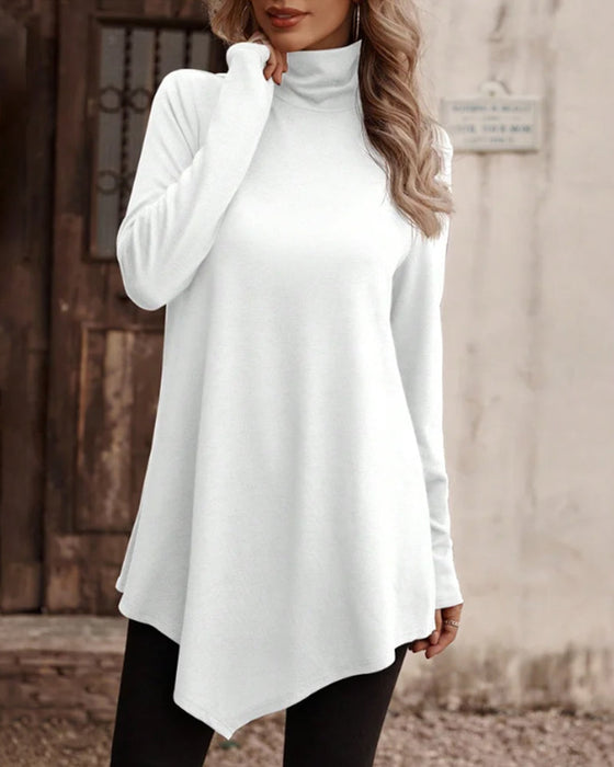 Solid color high neck tops