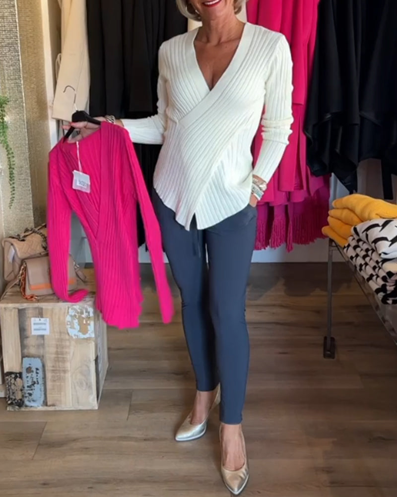 Solid color sexy knitwear