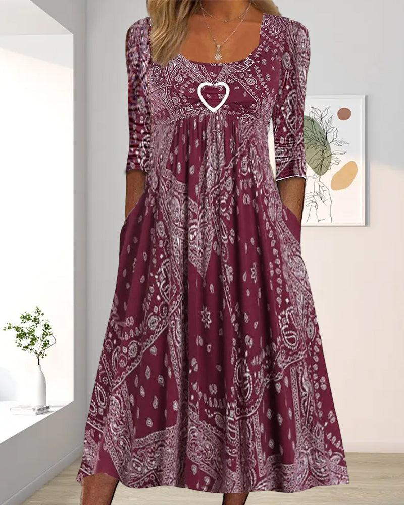 Printed sleeveless dress