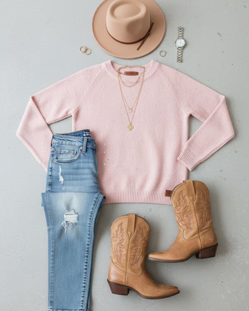 Pullover Slim Sequin Sweater
