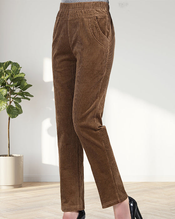 Solid color casual pocket pants