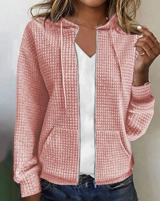 Plain pocket casual jacket