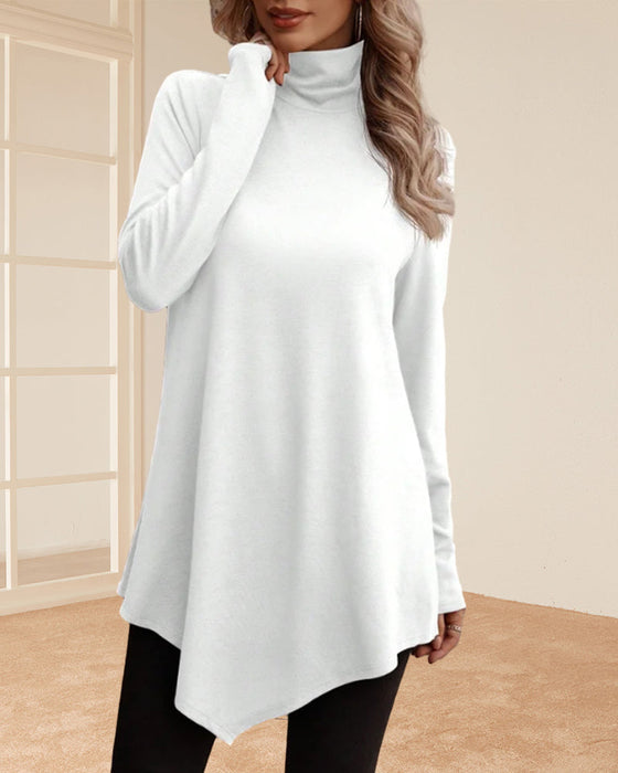 Solid color high neck tops