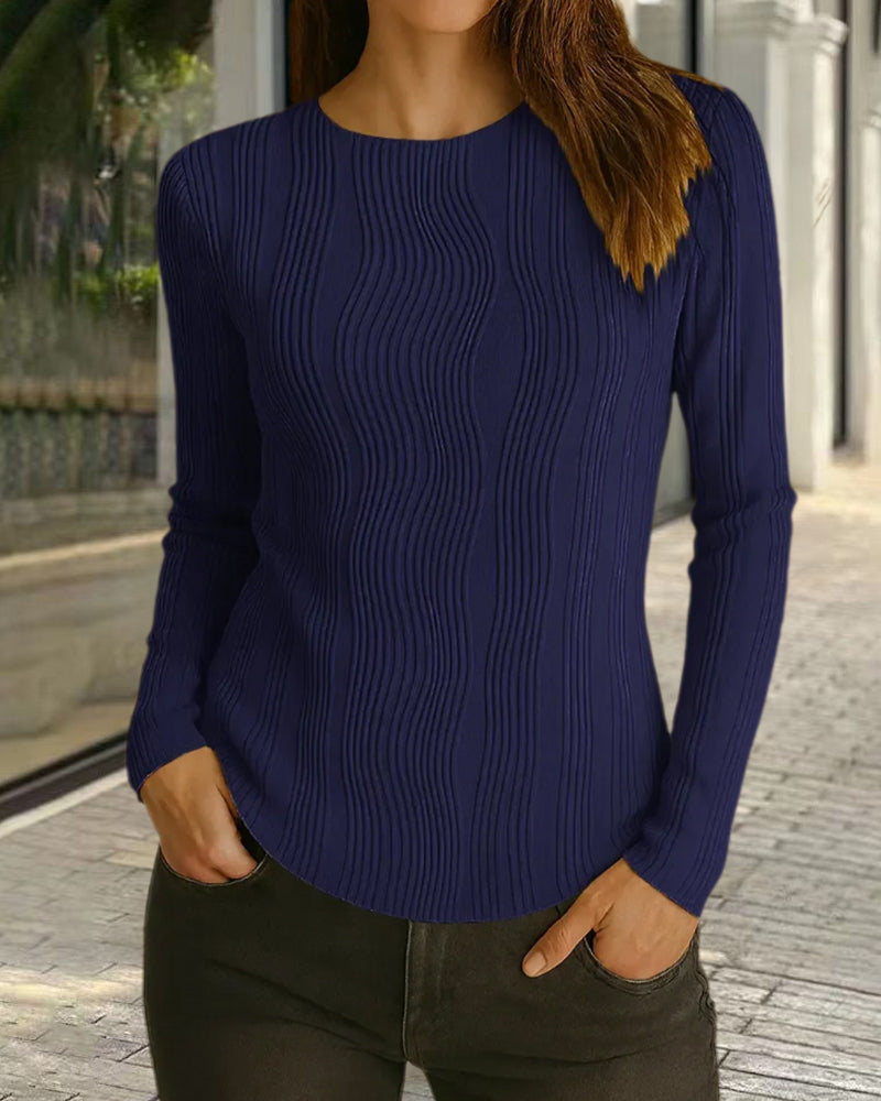 Round Neck Slim Fashion Top