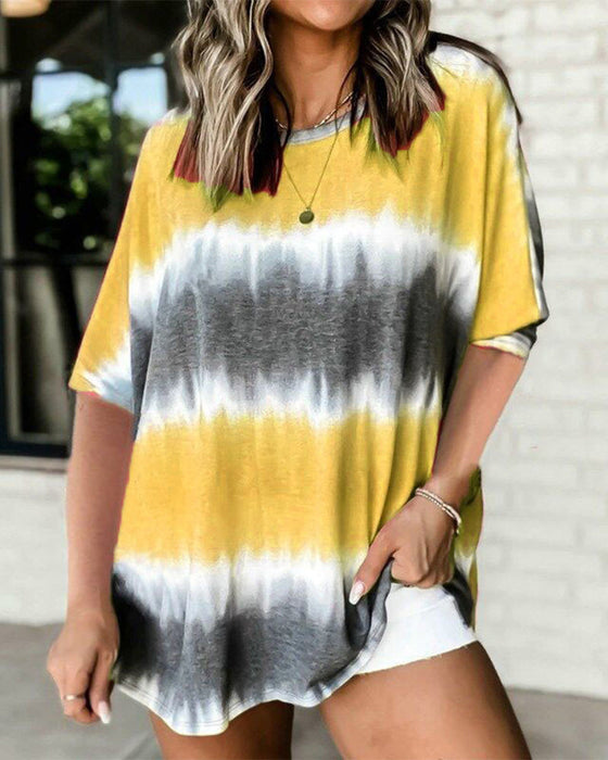 Tie Dye T-shirt with Short Sleeves