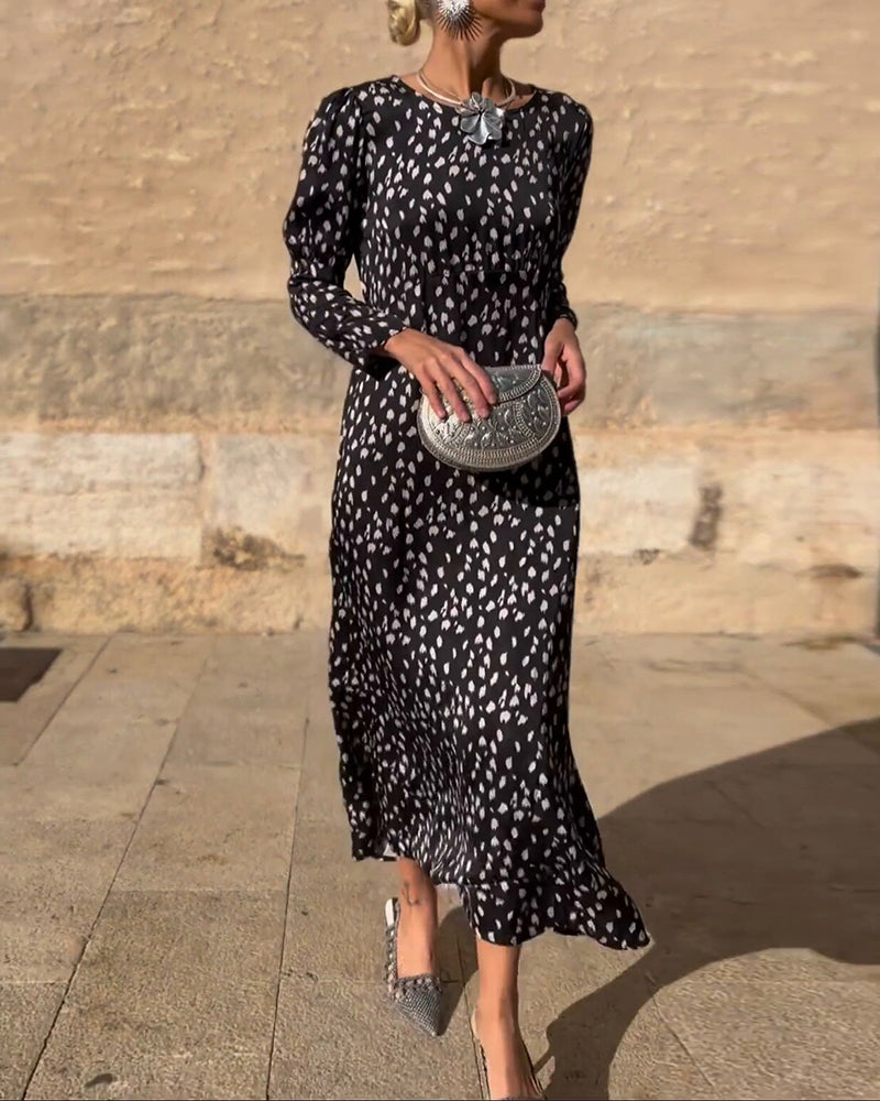 Vintage Round Neck Dress
