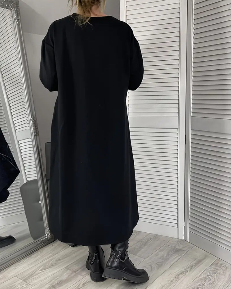 Loose Oversized Zipper Dress
