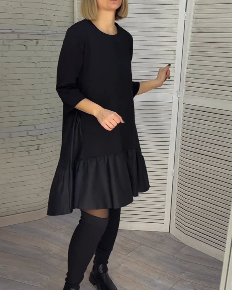 Round neck elegant dress