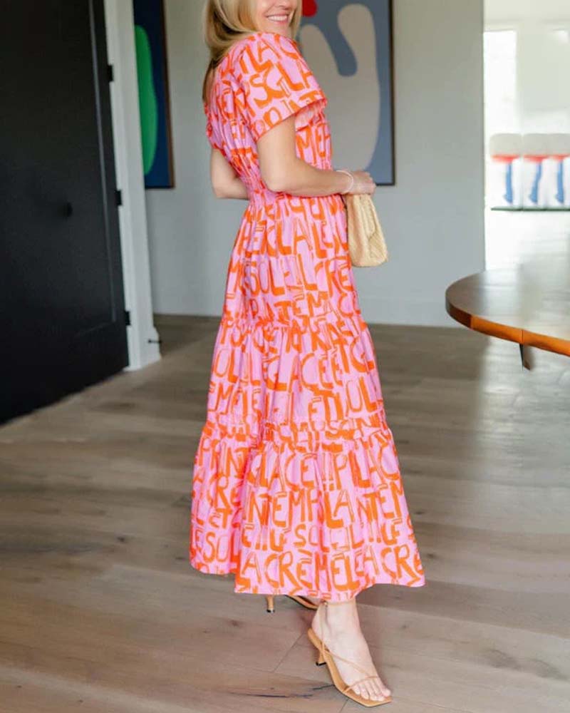 Elegant waist tied dress