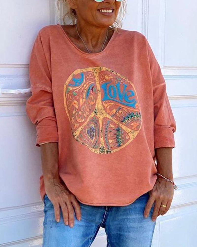 Orange Printed Top