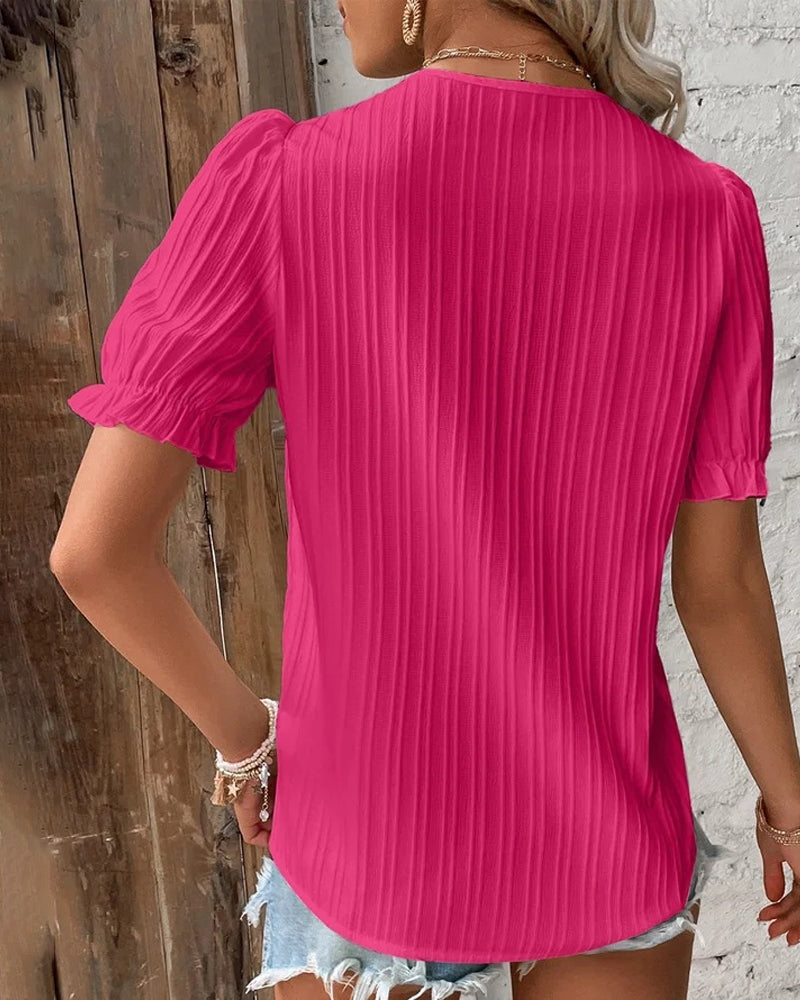 V Neck Elegant Lace Top
