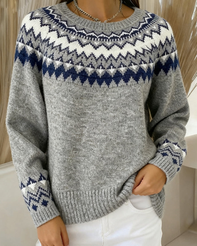 Long-Sleeved Round Neck Jumper