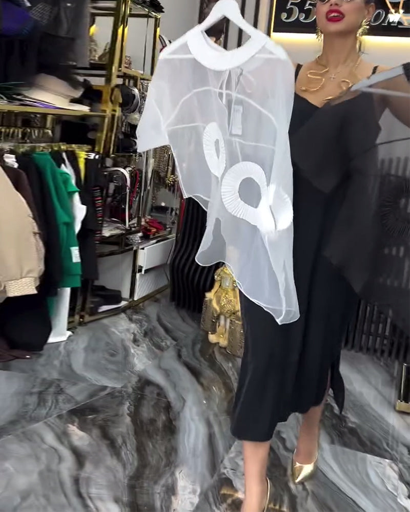 Mesh Cover Up Blouse