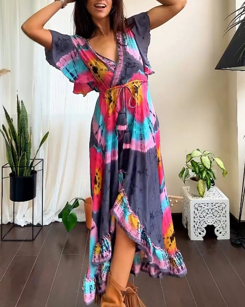 Stylish design v-neck dress