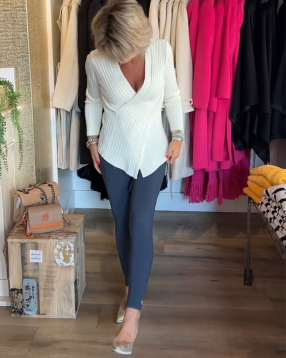 Solid color sexy knitwear