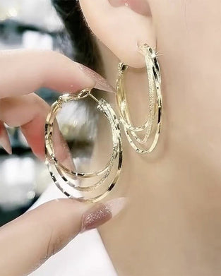 Multi-layer hoop earrings