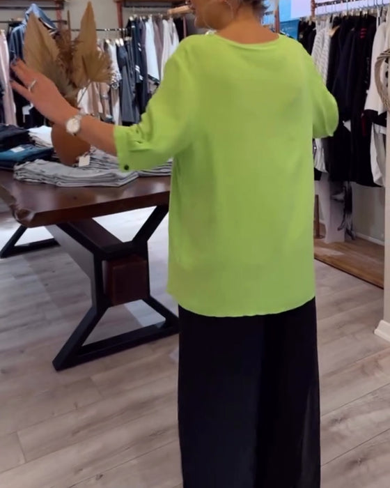 Floral Print Short-Sleeved Casual T-Shirt