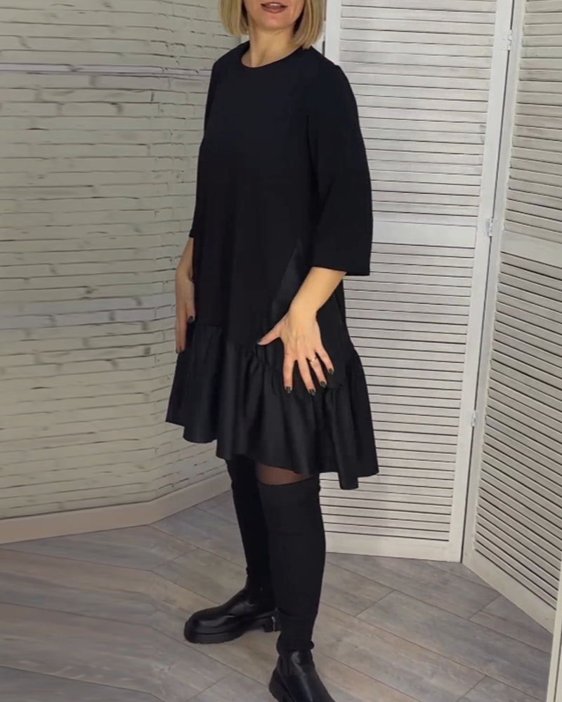 Round neck elegant dress