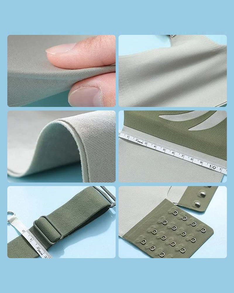 Lifting anti-sagging wireless push-up bra