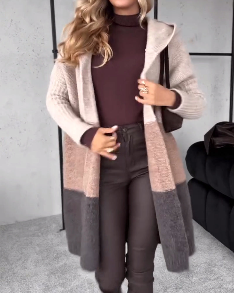 Autumn And Winter Casual Hooded Warm Cardigan