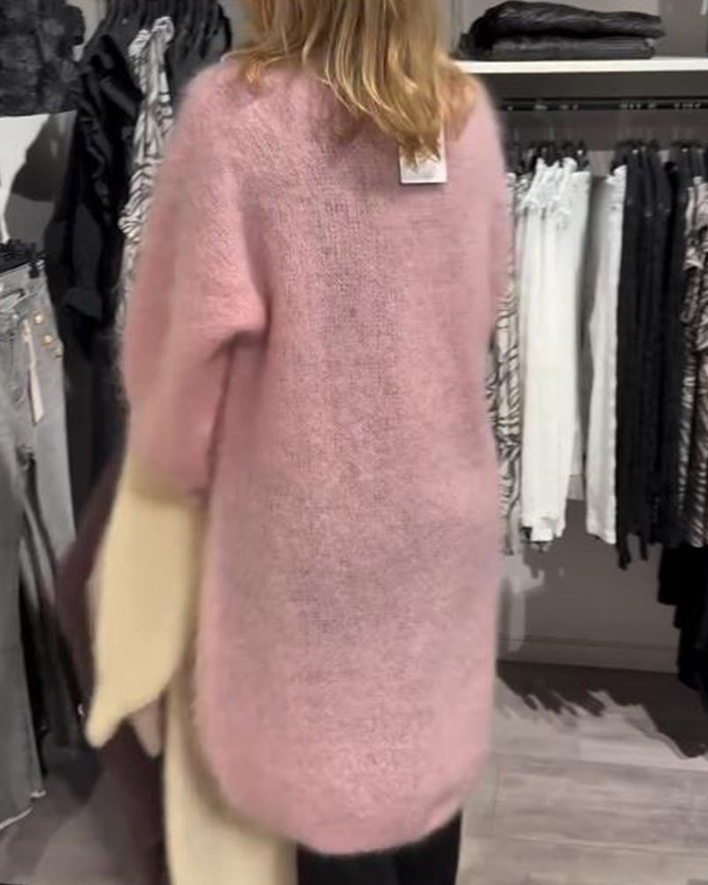 Mohair Solid Color Versatile Cardigan