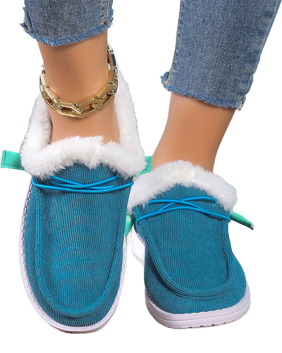 Solid color thick warm cotton shoes