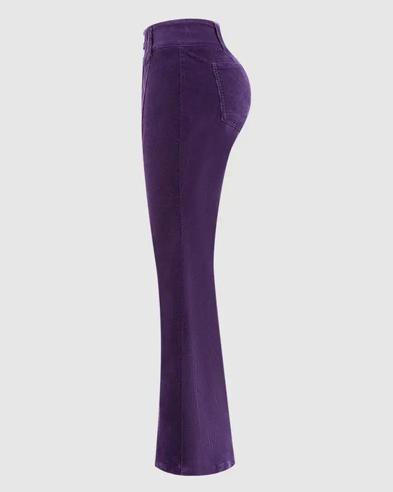 Corduroy Casual Flared Pants