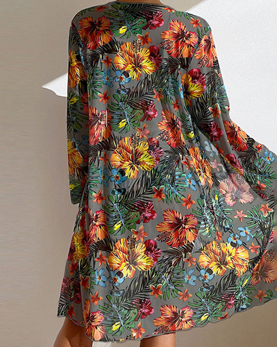 Floral Print Bikinis and Cover Up