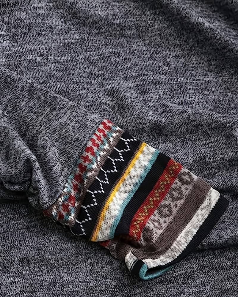 Contrast color casual hoodie