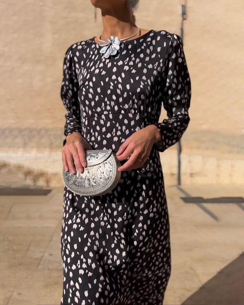 Vintage Round Neck Dress