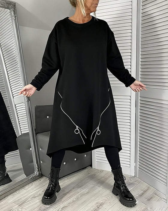 Loose Oversized Zipper Dress