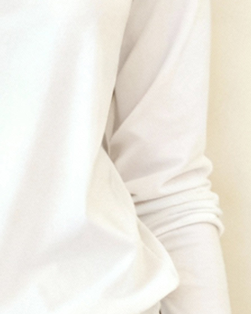 Cotton Crew Neck Casual Top