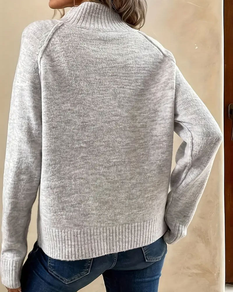 Polo Collar Button-Down Jumper