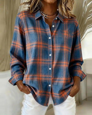 Plaid Lapel Shirt