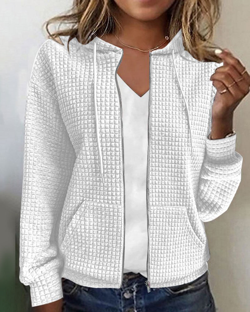 Plain pocket casual jacket