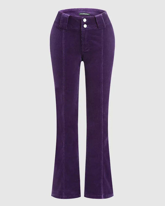 Corduroy Casual Flared Pants