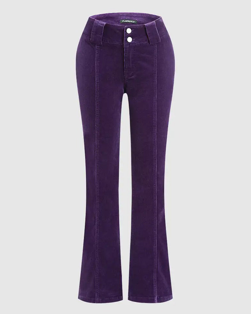Corduroy Casual Flared Pants