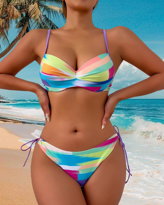 Two-Piece Printed Rope Bikini